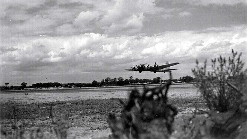 601st B-17 Doing a Go-Around - Summer 1944